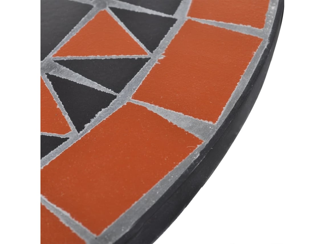 Set mesa sillas jardín 3 pzas baldosa cerámica terracota blanco PANGSHIYUAN