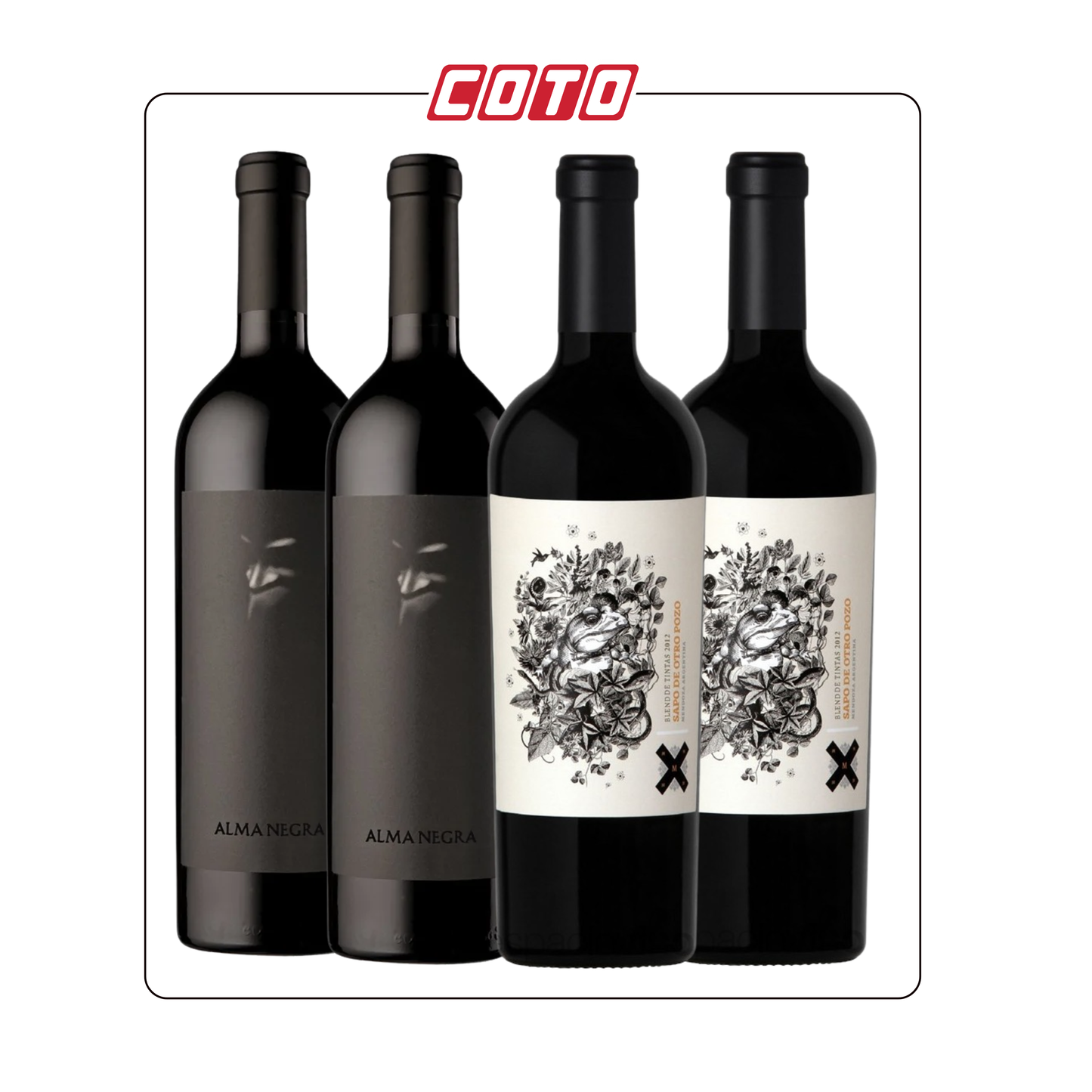 Pack Alma Negra + Sapo de Otro Pozo – Selección Mendoza de Autor (4 Botellas)
