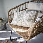 Conjunto de Jardín con 2 Sillones Acero Beige Timea Naterial