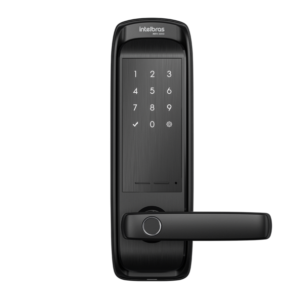 Intelbras MFV3000 Código de bloqueo digital y negro de huellas digitales para permitirse