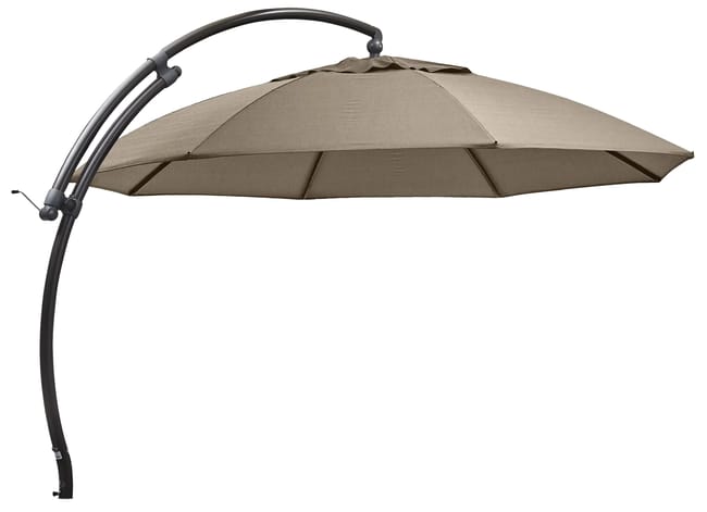 Jardín redondo para paraguas fácil sol 375x305 cm jardín solar beige