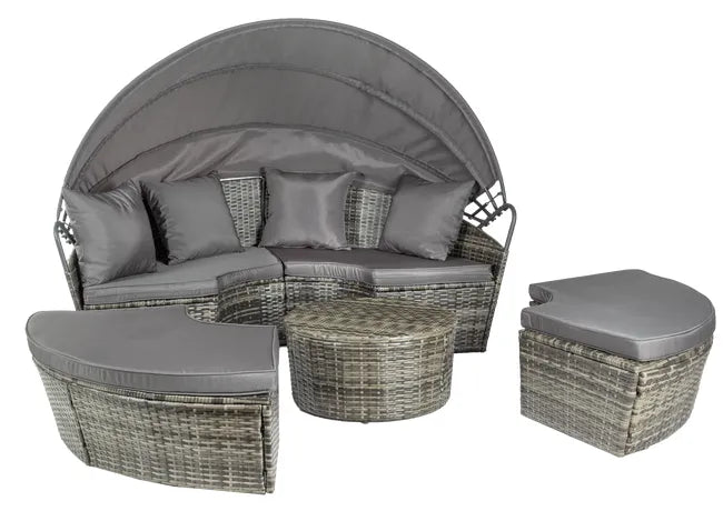 Juego de acero de muebles de muebles de jardín