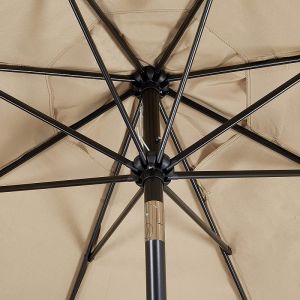 Sombrilla para patio redonda 300x300x250 cm beige