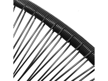 Silla Jardin VIDAXL Negro Poli Ratán (69x66x87 cm)
