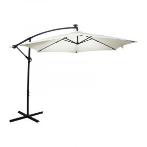 Sombrilla colgante 3 m con luces solares