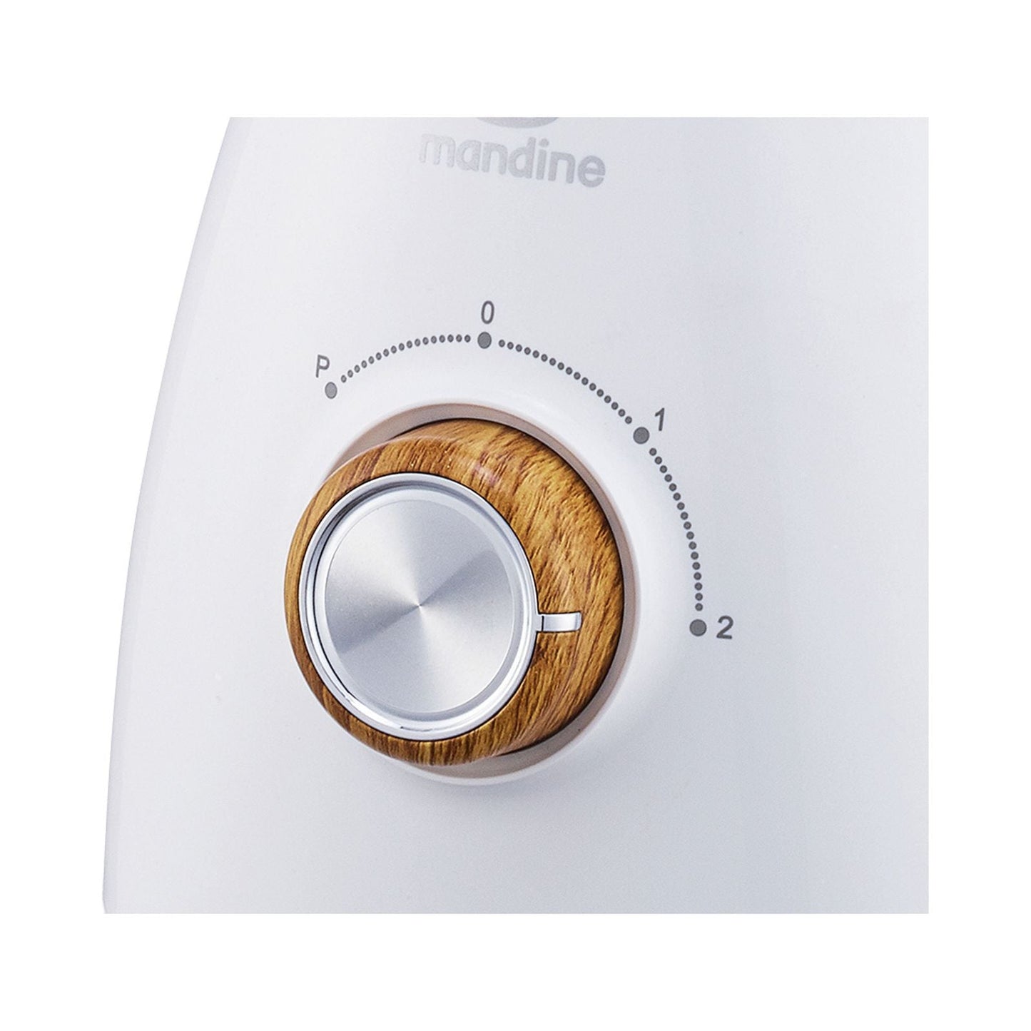 Licuadora con jarra de vidrio Mandine blanca madera mbl