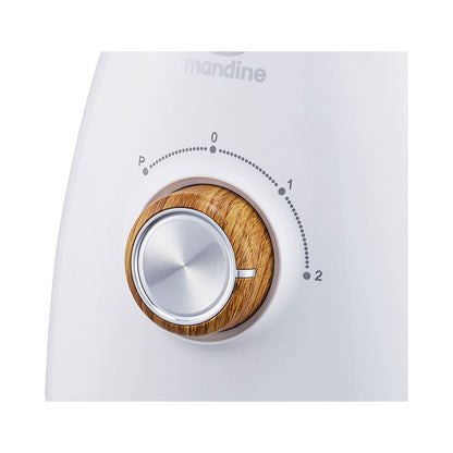 Licuadora con jarra de vidrio Mandine blanca madera mbl