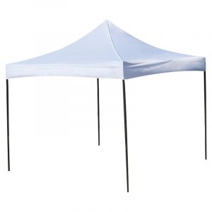 Toldo plegable cuadrado 300x300x300 cm blanco impermeable