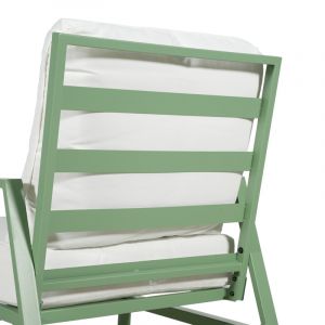 Sala 4 plazas metal verde