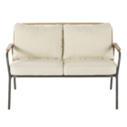 Conjunto de Jardín con Sofá, Butaca y Mesa de Centro 4 Plazas Acero Beige Etos Naterial