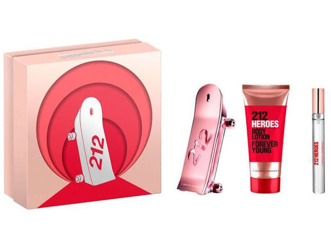 Juego de Perfume Carolina Herrera Heroes For Her 3 Peças