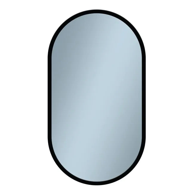 Espejo con iluminación construida Oslo Black Ambiente 50 x 90 Venti