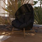 Sillón de jardín en acero 142x98cm negro Athys Naterial