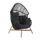 Sillón de jardín en acero 142x98cm negro Athys Naterial