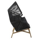 Sillón de jardín en acero 142x98cm negro Athys Naterial